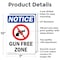 Signmission Gun Free Zone OSHA Notice Sign, Aluminum, 7in W x 10in L, 2PK OS-2PACK-NS-A-710-V-13178 - alternate 4